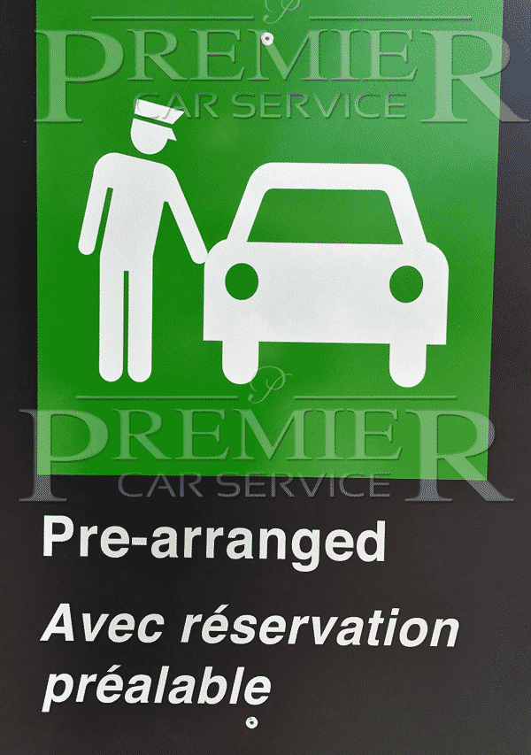 Halifax Airport Prearranged Pickup Area Sign